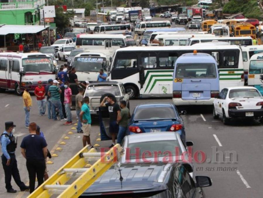 Así fue el caos que causó el paro de transporte en la capital de Honduras