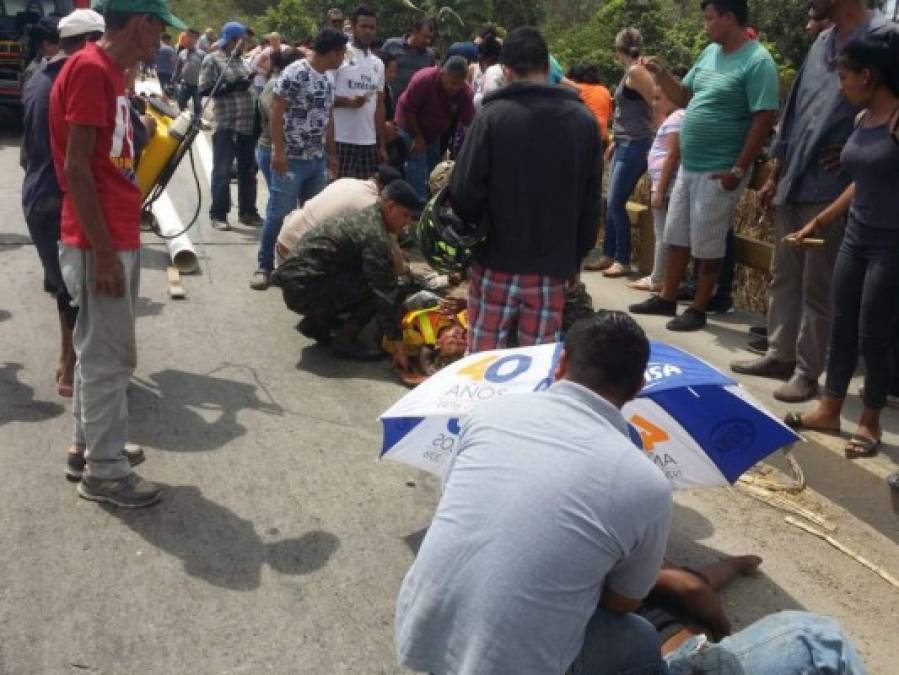 Fotos: Los destrozos que dejó el aparatoso accidente en carretera a La Lima