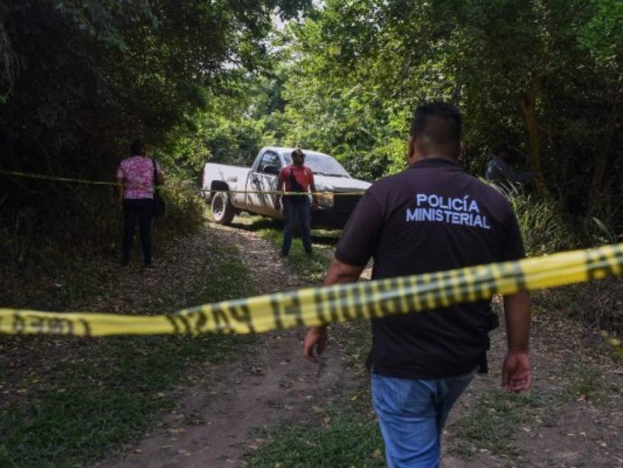 La escena del asesinato de Florisel Ríos Delfín, alcaldesa de Jamapa, México