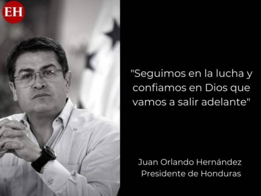 'Confío en Dios': las frases de JOH al confirmar que tiene covid-19