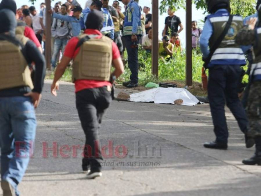 FOTOS: La escena de llanto y dolor que dejó el crimen contra cobrador y su esposa en aldea El Tablón de Tegucigalpa