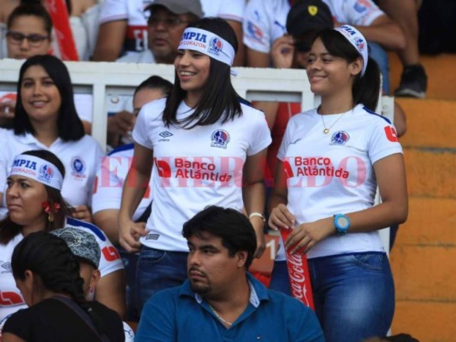 Olimpia vs Motagua: Bellas mujeres adornan el Estadio Nacional en la final de ida