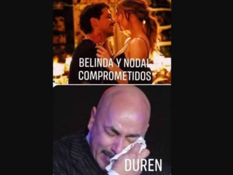 Los memes que desató el compromiso de Christian Nodal y Belinda