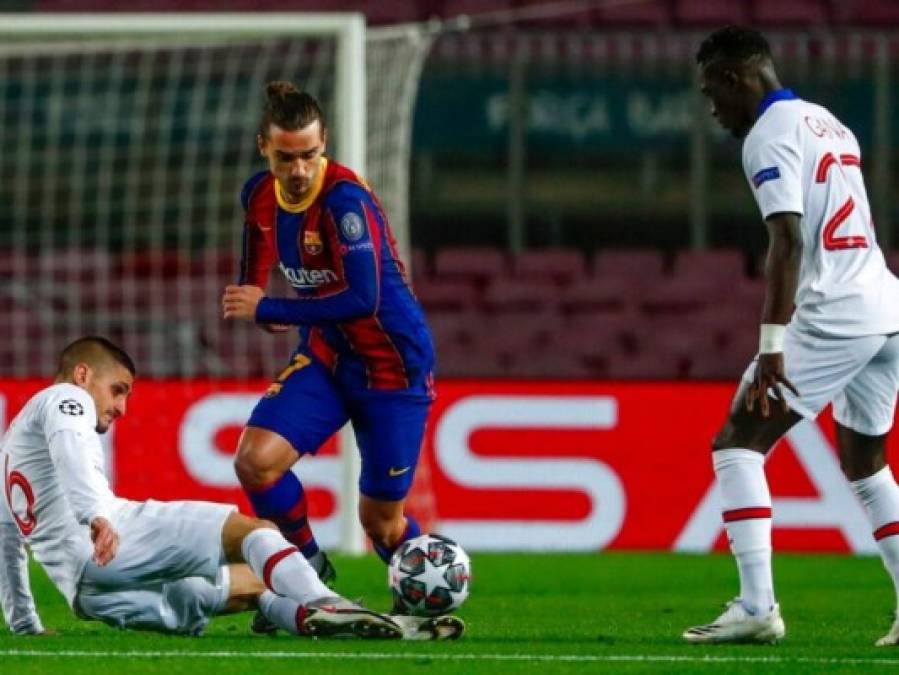 Lo que no se vio del primer duelo de octavos de final entre Barcelona y PSG (Fotos)