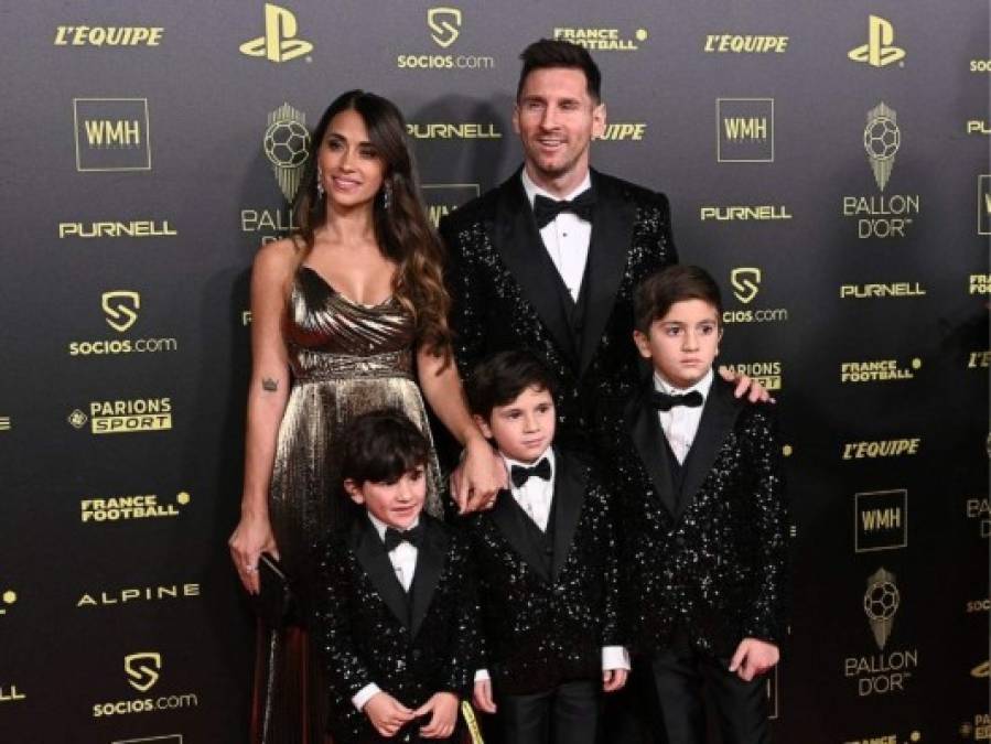 Así vivió Messi la entrega de su séptimo Balón de Oro (Fotos)