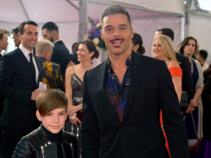 Matteo, uno de los hijos de Ricky Martin, conquistó en la alfombra roja de los Grammy