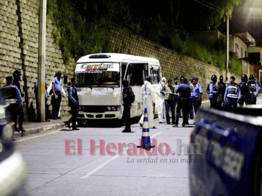 FOTOS: Escena del crimen donde asesinaron a cobrador de bus en El Carrizal