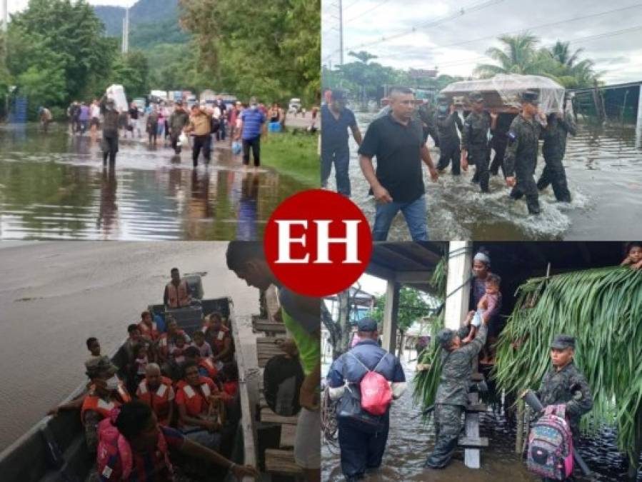 Soldados asisten evacuaciones en sectores de Gracias a Dios por huracán Iota (FOTOS)