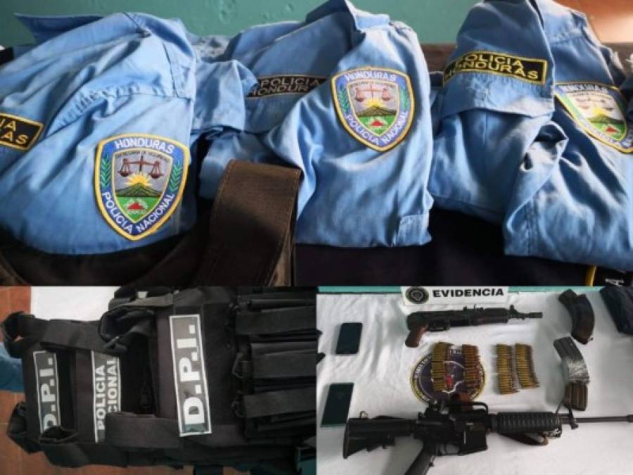 Con indumentaria policial falsa y armas, mareros operaban en La Ceiba
