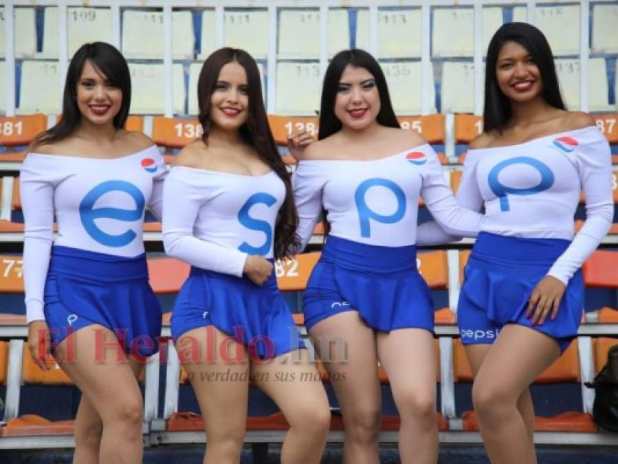 Bellezas en el Nacional: Guapas hondureñas en el Motagua vs Marathón