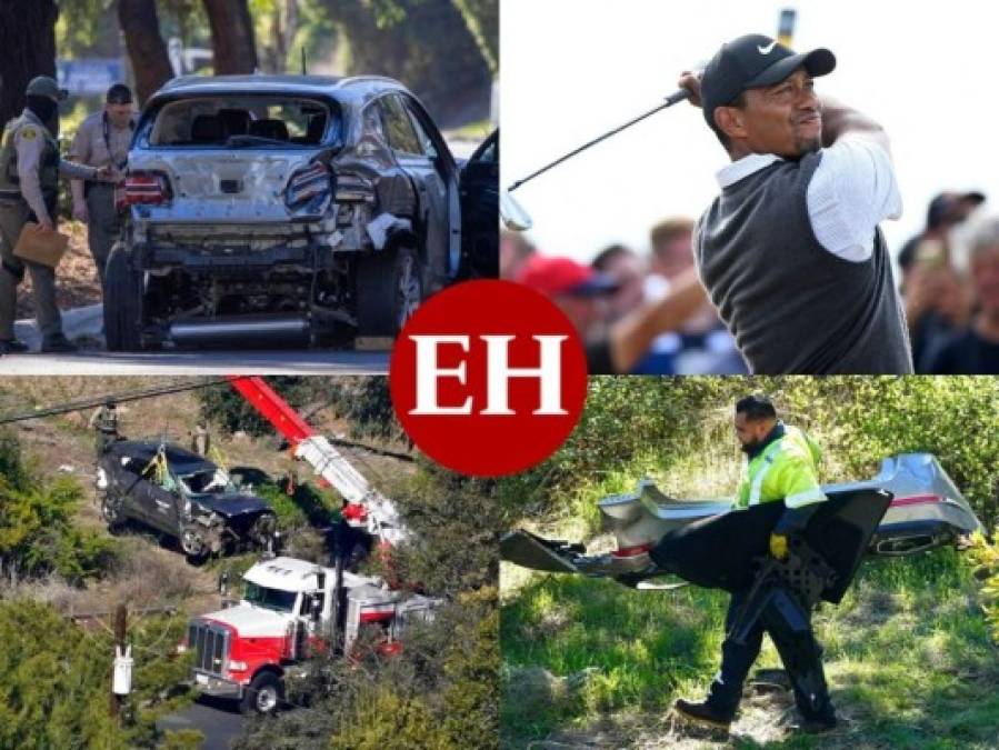 Las impactantes imágenes del accidente del golfista Tiger Woods