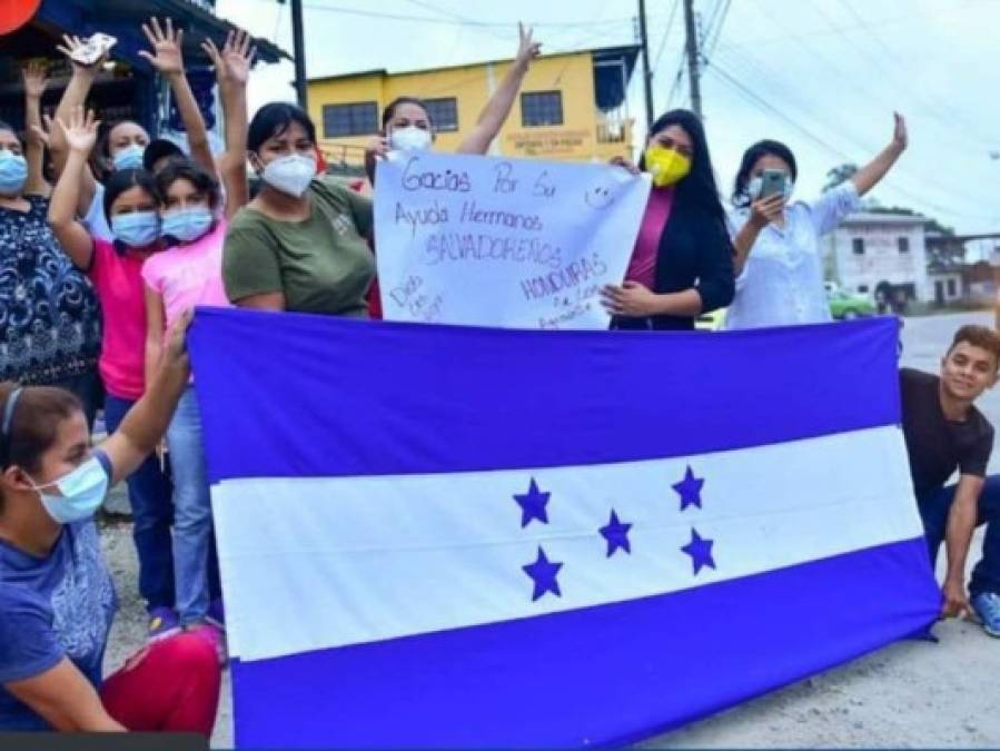 ¡Lágrimas y gratitud!: Hondureños agradecen a El Salvador por ayuda humanitaria (FOTOS)