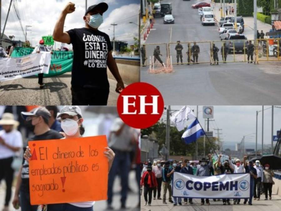 Así fue la protesta de maestros en la capital contra la intervención del Inprema