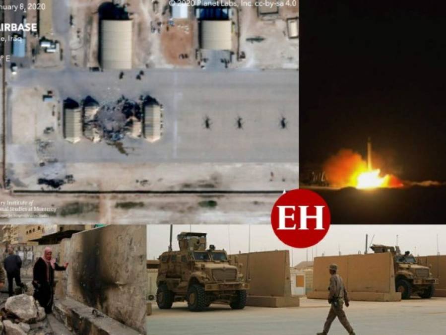 FOTOS: Daños en base de tropas de EEUU tras ataque de misiles iraníes