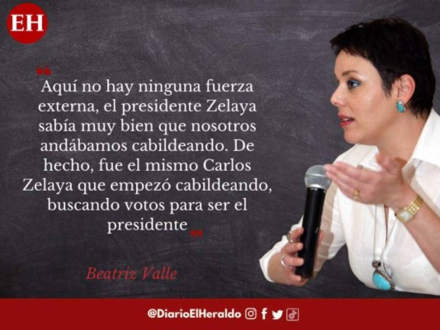 Las frases de Beatriz Valle a 'Mel' Zelaya tras elección de junta directiva en el Congreso