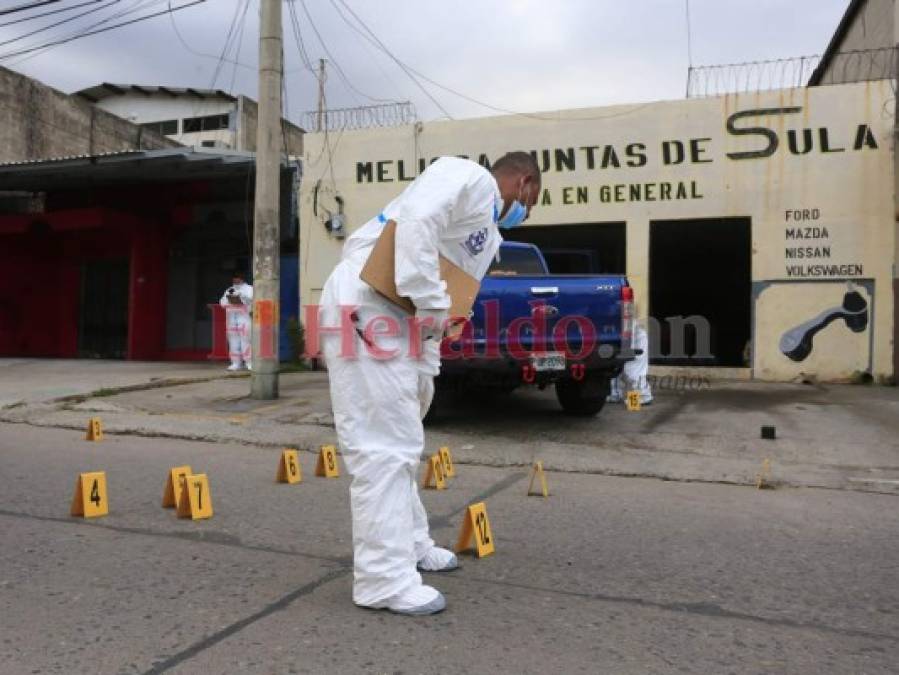 Las imágenes que dejó la masacre en barrio Santa Anita de San Pedro Sula