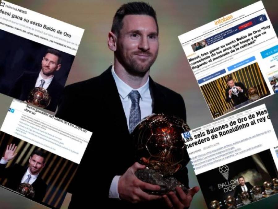 FOTOS: La prensa mundial se rinde ante Messi tras ganar su sexto Balón de Oro