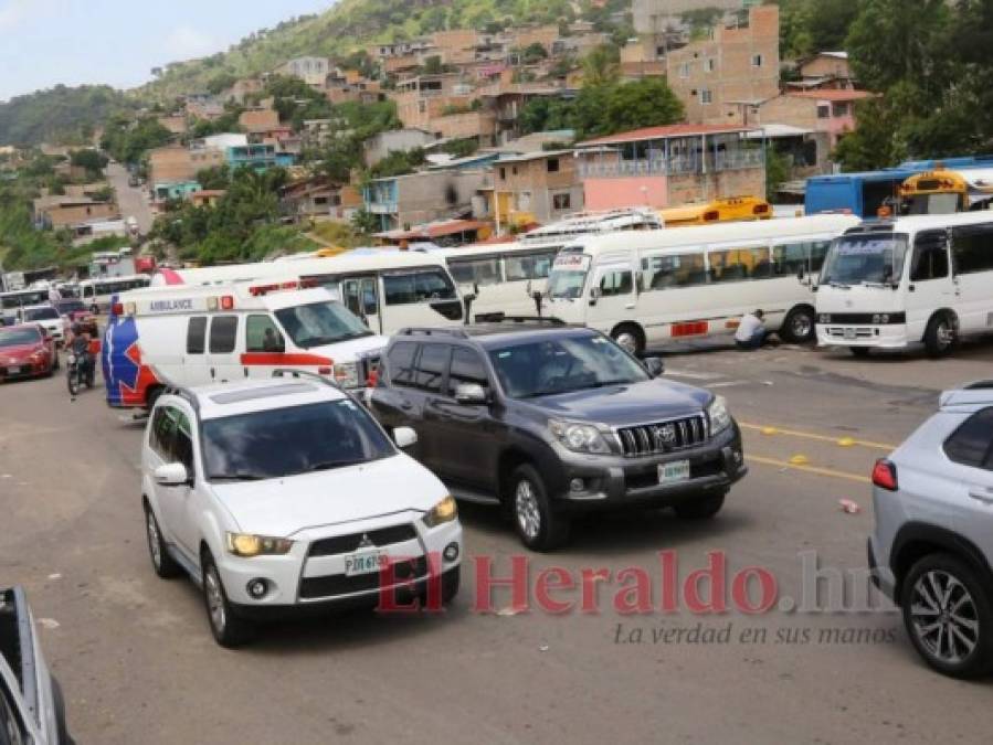 Así fue el caos que causó el paro de transporte en la capital de Honduras