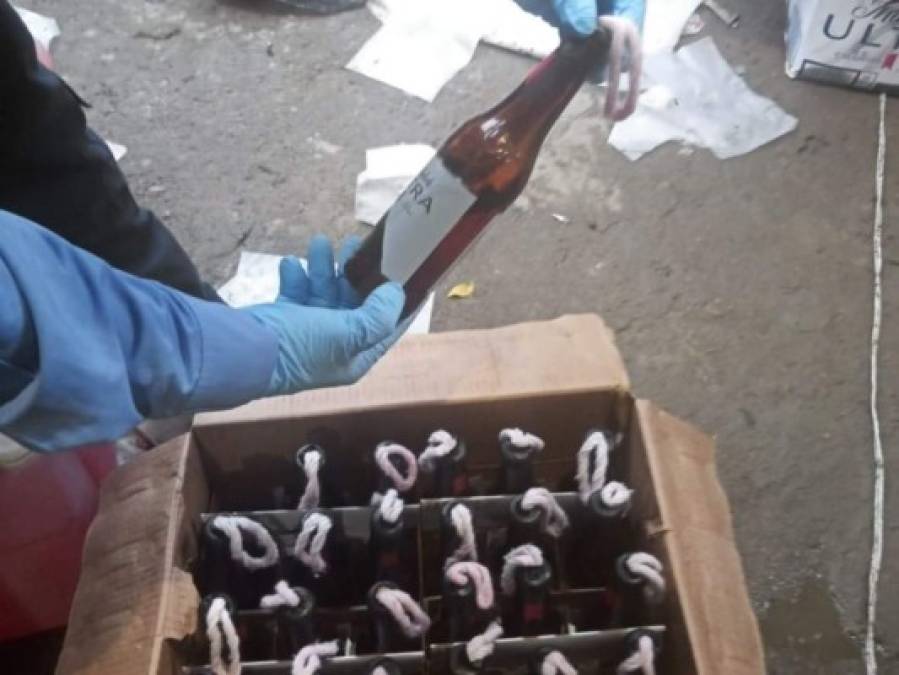 Bombas molotov, drogas, armas y tres detenidos en laboratorio de la MS-13 que pretendía desestabilizar elecciones