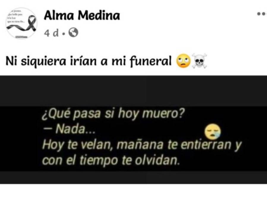 Los misteriosos mensajes que dejó Alma Medina, hija del vocalista de Patrulla 81