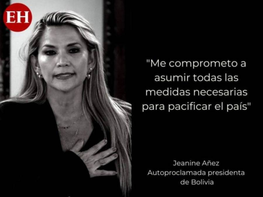 Las frases de Jeanine Añez al autoproclamarse presidenta de Bolivia