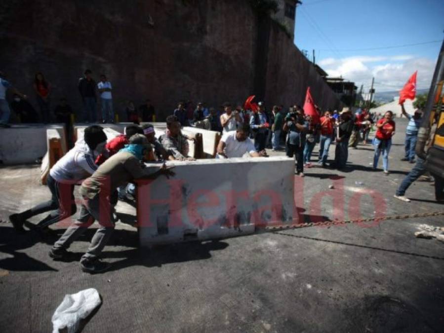 Simpatizantes de Nasralla continúan caos durante manifestaciones