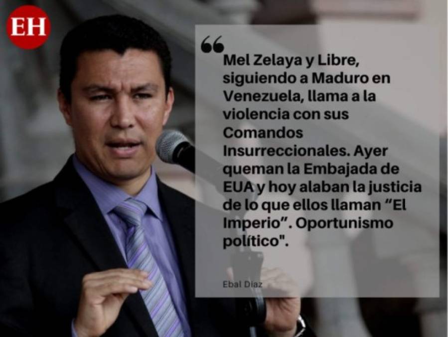 Las fuertes críticas de Ebal Díaz a la oposición tras condena de Tony Hernández