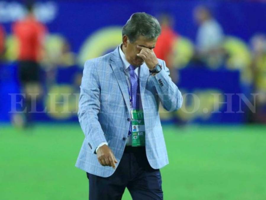 Caras largas tras la eliminación de Honduras ante México en la Copa Oro