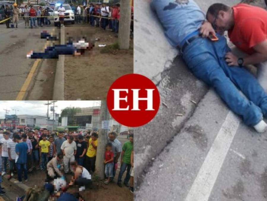 Así quedó la escena de la masacre que dejó cuatro muertos en Villanueva, Cortés (FOTOS)