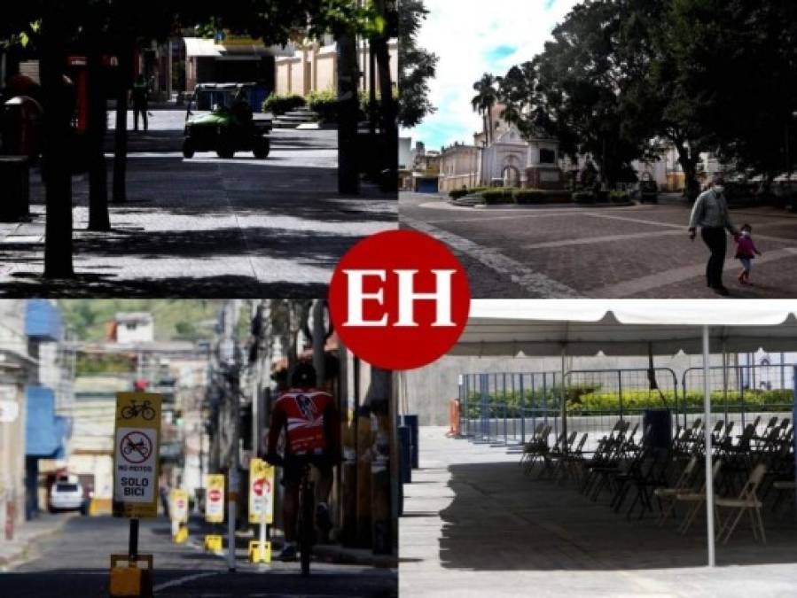 FOTOS: Restricciones por la pandemia dejan silencio y quietud en Tegucigalpa