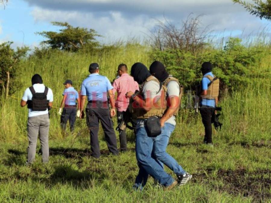 Las imágenes que dejó el enfrentamiento entre pandilleros y policías en Amarateca