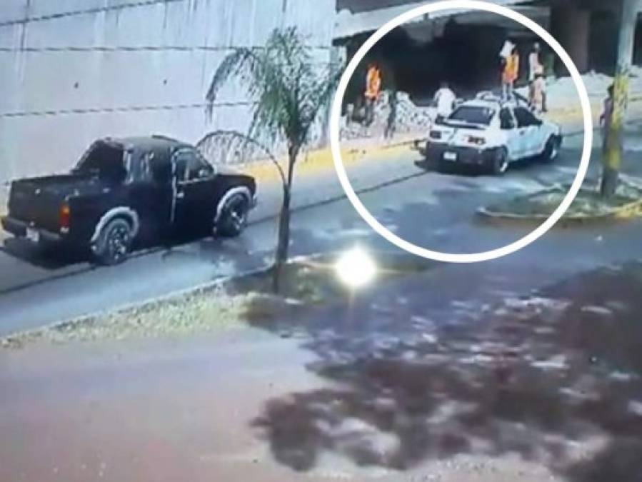 La secuencia de fotos de falsos albañiles que asaltan en Tegucigalpa