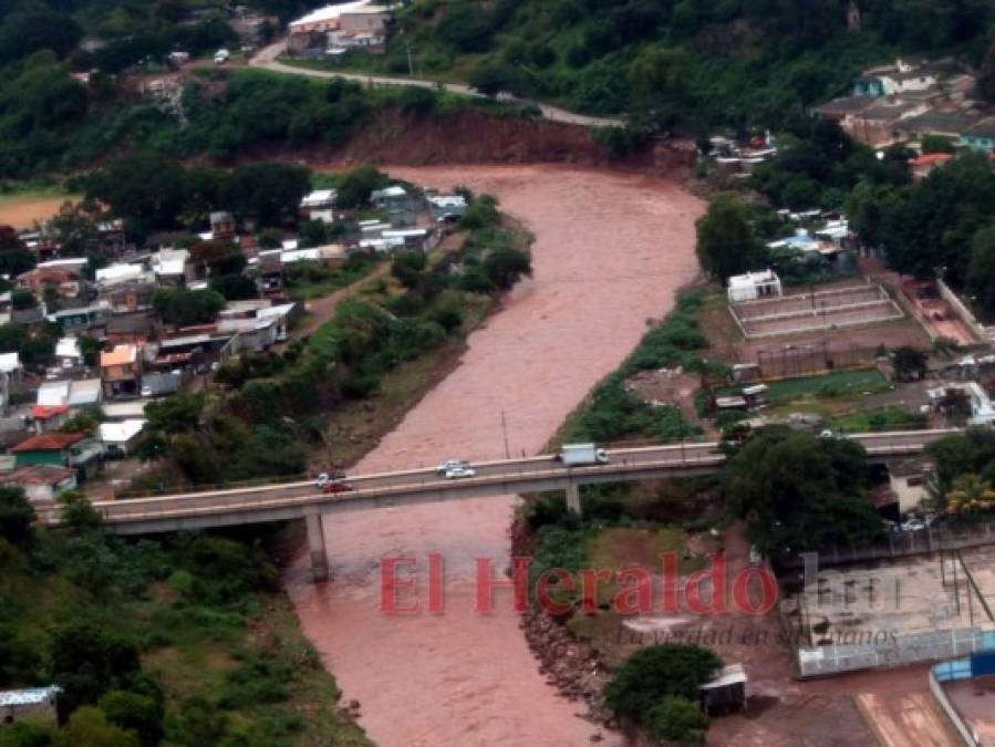 FOTOS: Así se ve desde lo alto la capital de Honduras tras golpe de Eta