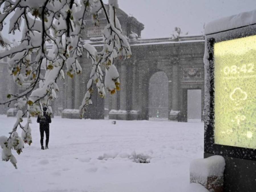 Limpieza en las calles de Madrid tras la nevada Filomena (FOTOS)  