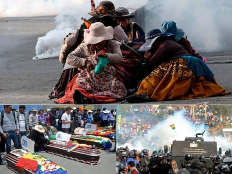 Bolivianos desafían al gobierno interino tras la muerte de cinco campesinos