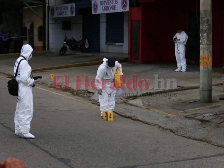 Las imágenes que dejó la masacre en barrio Santa Anita de San Pedro Sula