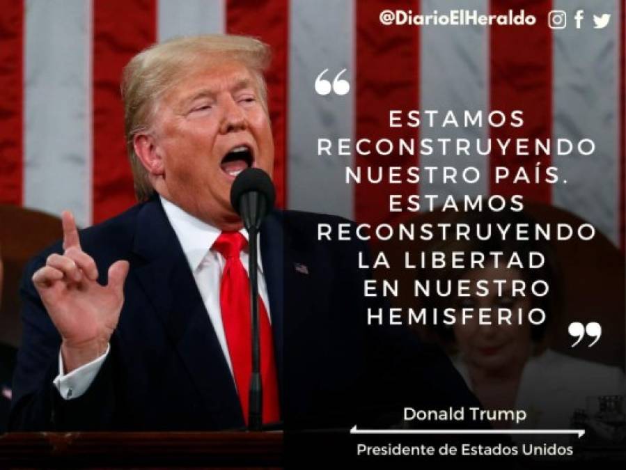 Las destacadas frases de Trump en su discurso del Estado de la Unión