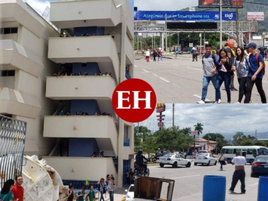 FOTOS: Sin paso en bulevar Suyapa por protestas frente a UNAH