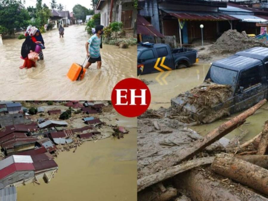 Imágenes de muertes, caos y destrucción por inundaciones en Indonesia