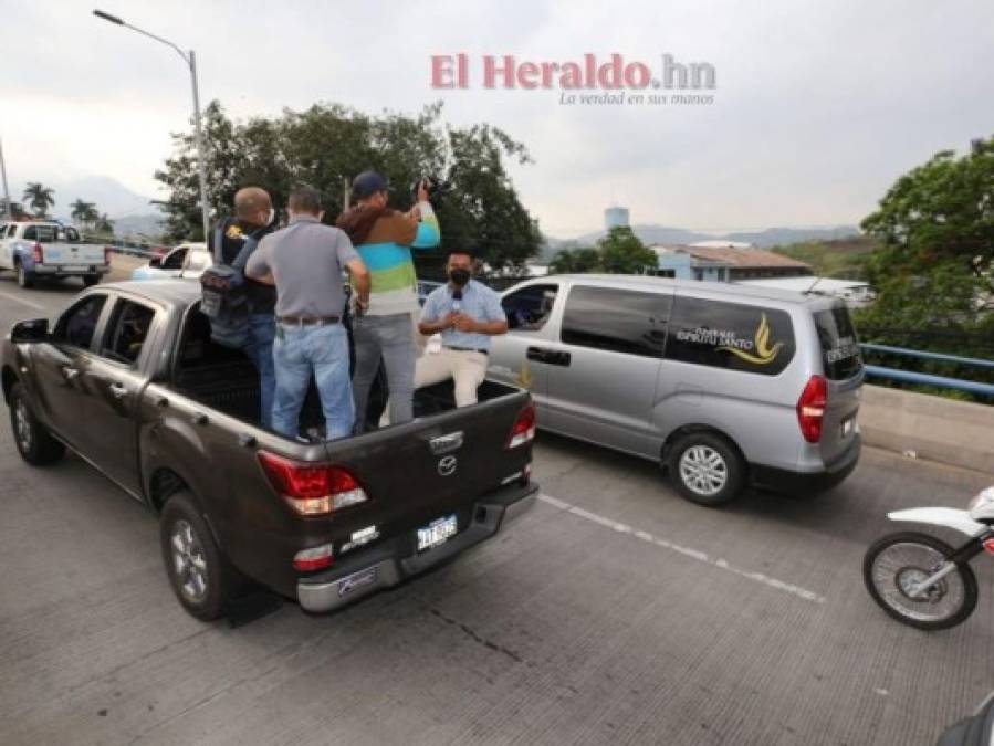 Así fue la caravana que trasladó a Chelato Uclés a la Basílica de Suyapa