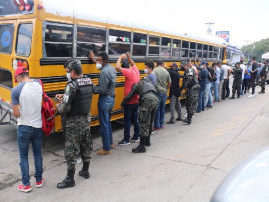 Desarrollan fuerte operativo de seguridad en las salidas de la capital de Honduras (Fotos)