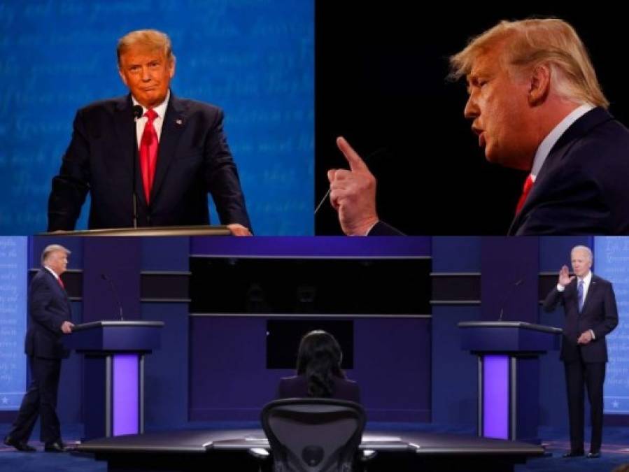 Los curiosos gestos de Trump durante último debate con Biden (FOTOS)