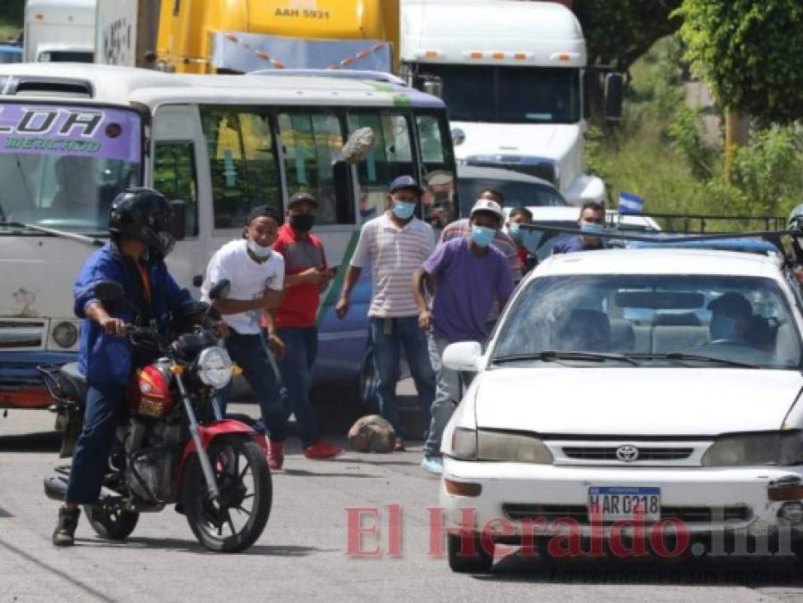 Colapsada la capital durante protesta de transportistas este lunes