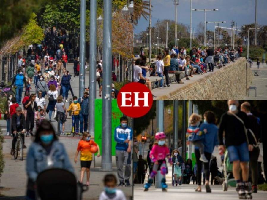 Con ganas de correr y sin miedo, así saturaron calles de España padres y niños
