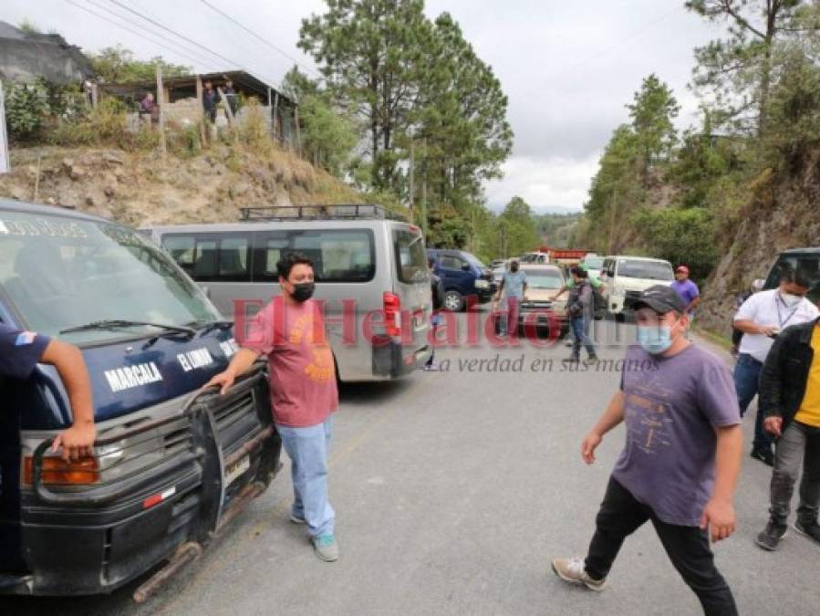 Protestan por mal estado de carreteras hacia la zona occidental y central de Honduras (Fotos)  