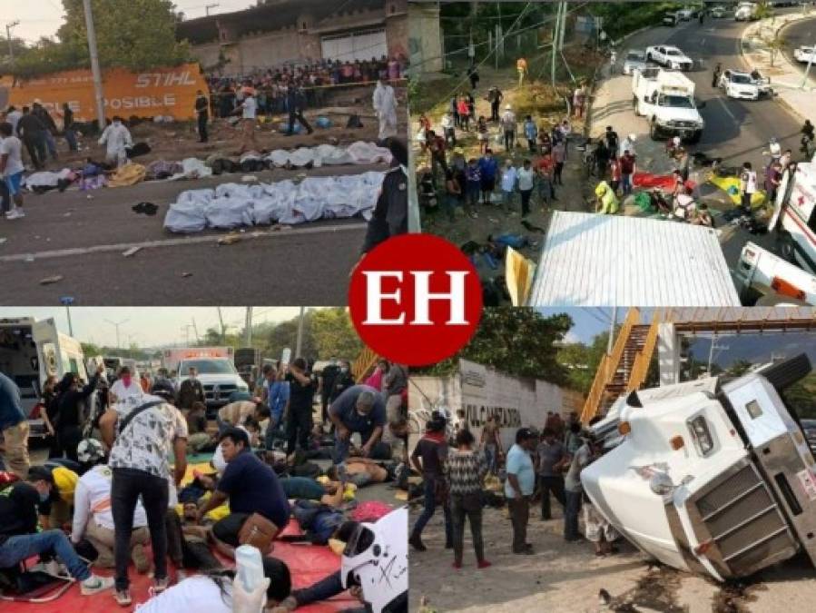 Las imágenes de la tragedia que dejó 49 migrantes muertos en México (Fotos)