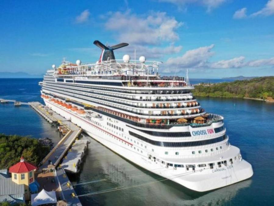 Así fue el arribo del imponente crucero 'Carnival Vista' a Roatán