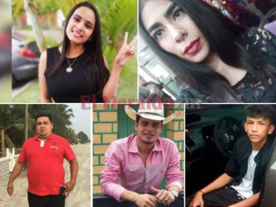 Los rostros de algunas de las víctimas de las masacres registradas en Honduras en 2019
