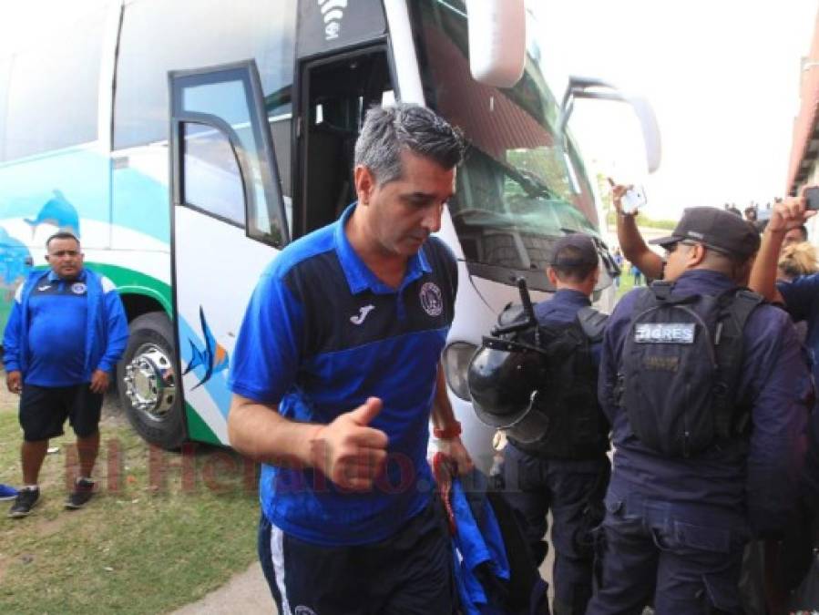 FOTOS: La hermética llegada de Motagua al Carlos Miranda para el clásico