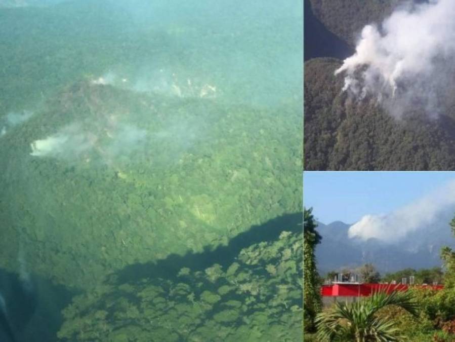 FOTOS: Lo que se sabe del extraño humo que emana de Pico Bonito